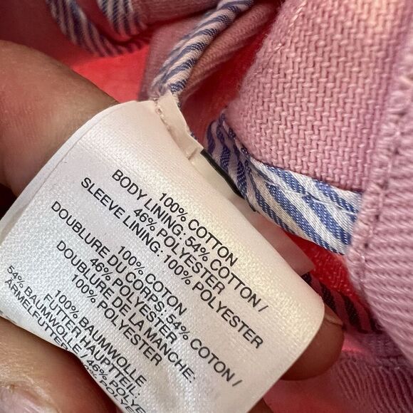 J Crew Peacoat trench SZ 2p Heavyweight Twill Cotton Pea Coat jacket Pink barbie - Picture 4 of 9